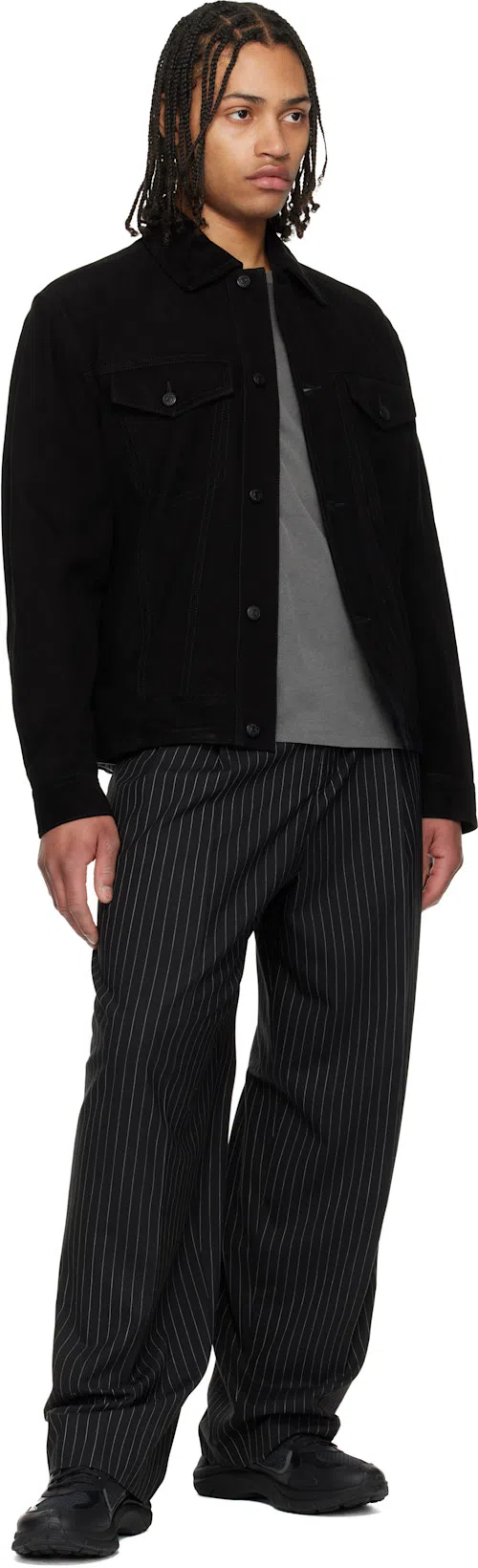 OUR LEGACY Mens Worn Black Boxy Short-sleeve Cotton-jersey T-shirt In Gray