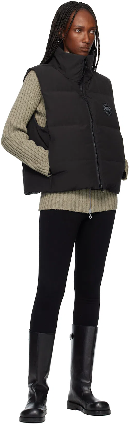 ACNE STUDIOS Women Black Boots With Embossed Logo On The Side In Leather Woman