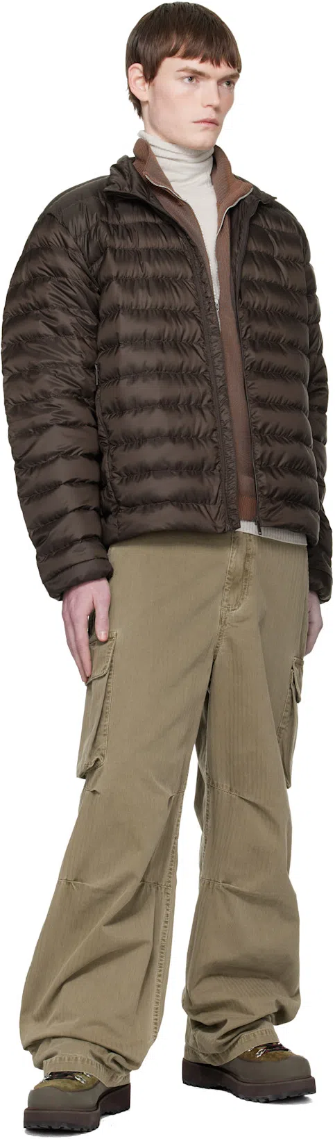 CANADA GOOSE Nylon Down Jacket In Brown