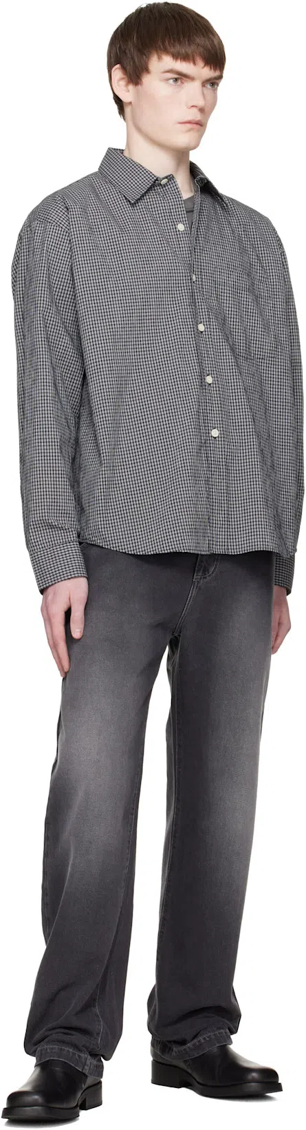 OUR LEGACY Mens Worn Black Boxy Short-sleeve Cotton-jersey T-shirt In Gray