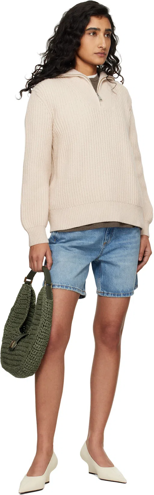 TOTÊME Toteme Pointed Nappa Leather Wedge Pumps In White