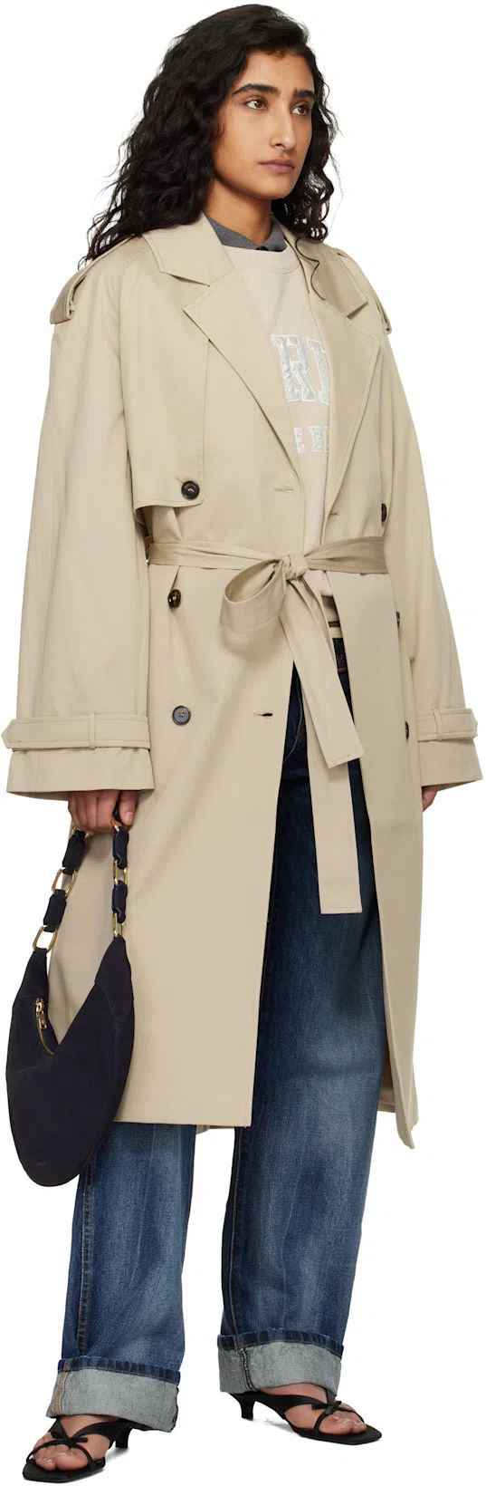 TOTÊME Bow Satin Sandals Black