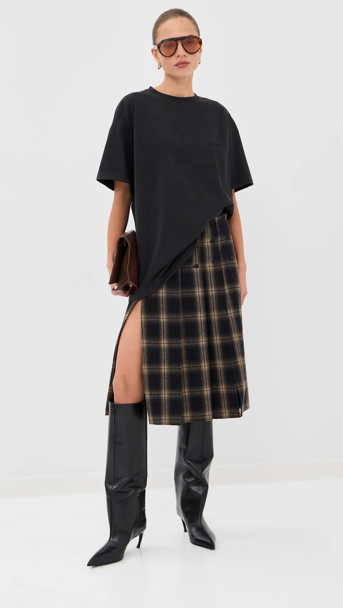 ATTICO 65mm Lea Heeled Leather High Boots In Black