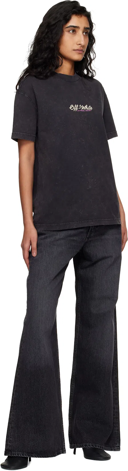 OFF-WHITE Relaxed Crown Emblem T-shirt In Black