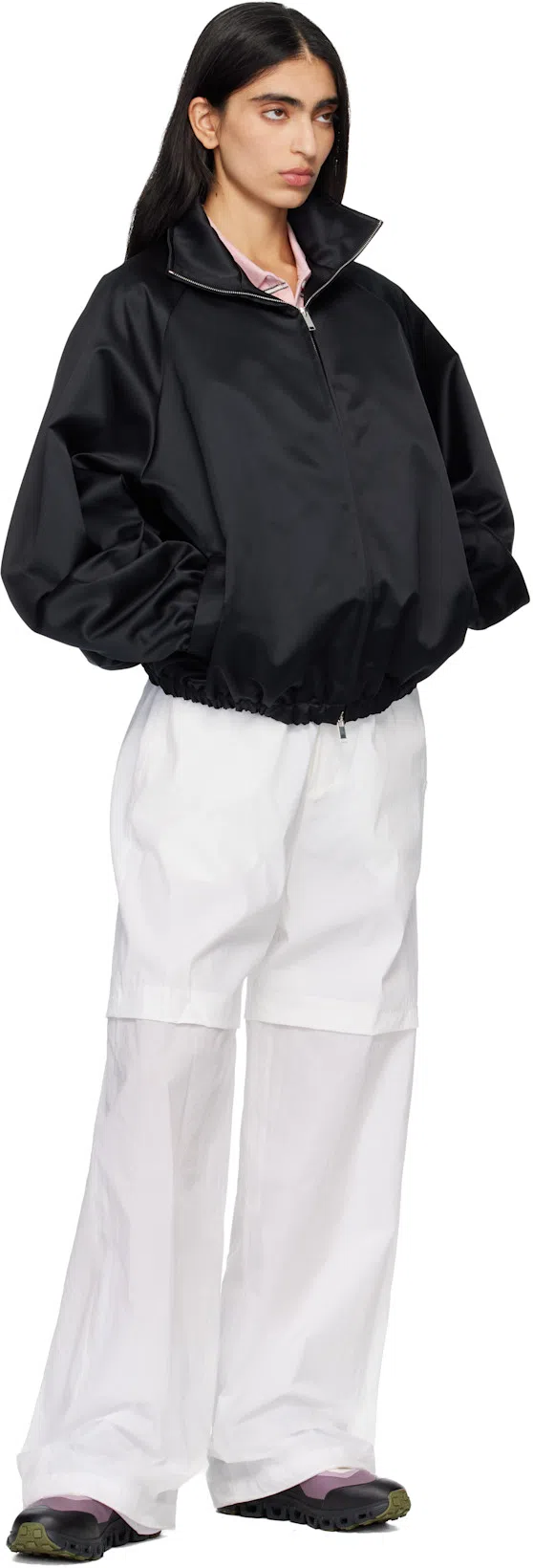 ON Cloud 6 Geo Waterproof Rubber-trimmed Mesh Sneakers In Black