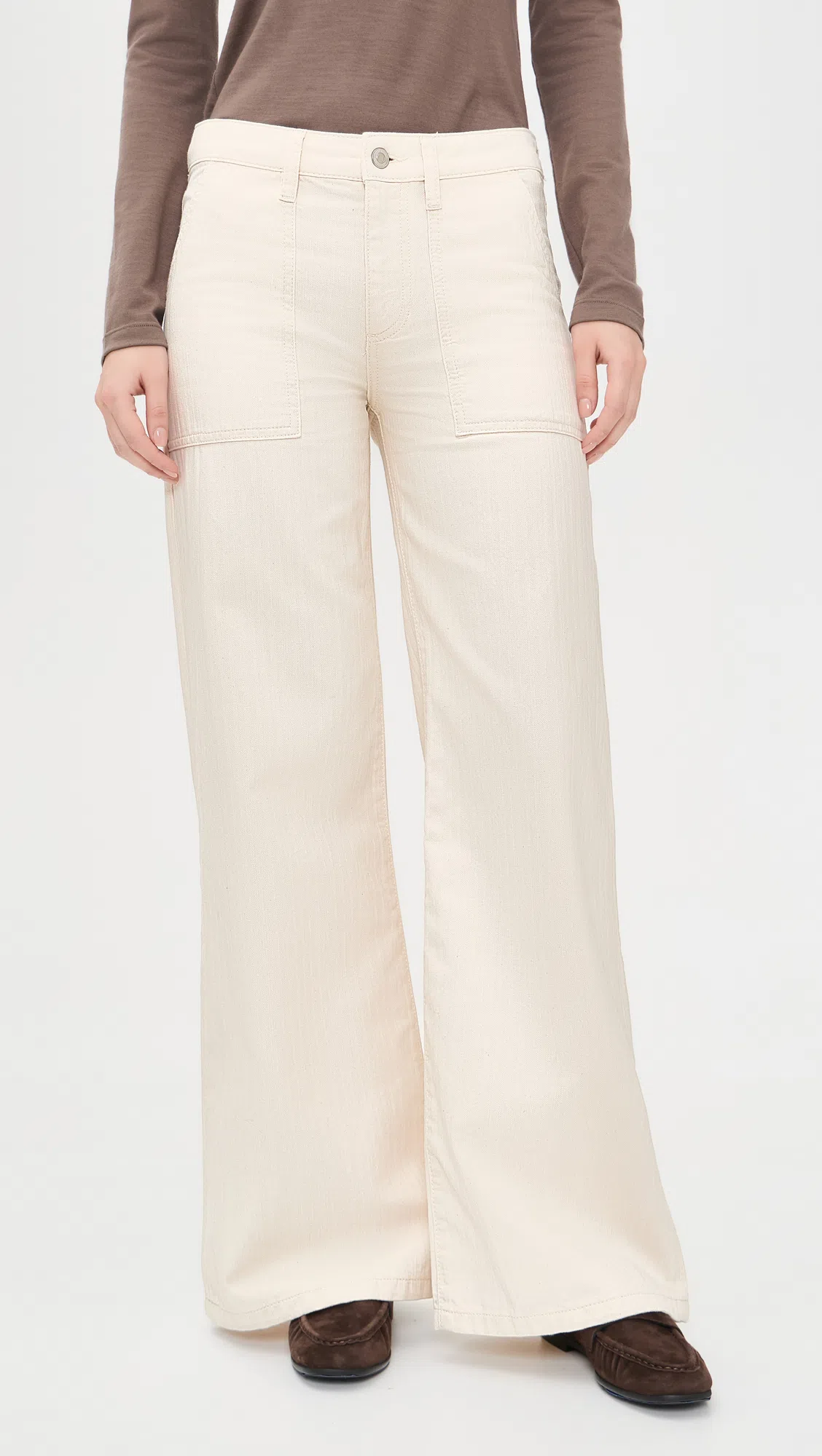 JEANERICA Guell Pants Chevron Ecru In Neutral