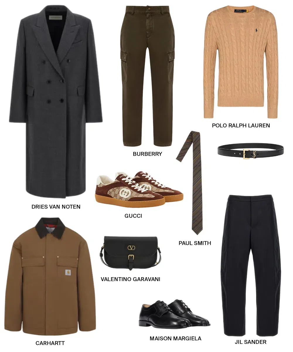 POLO RALPH LAUREN Beige Cable Knit Crewneck Sweater With Pony Embroidery On The Front In Wool And Cashmere Man In Brown