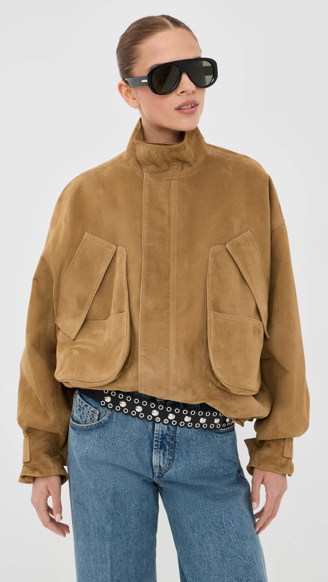 ATTICO Boots Lea Structured Knee-high Boots In Gray