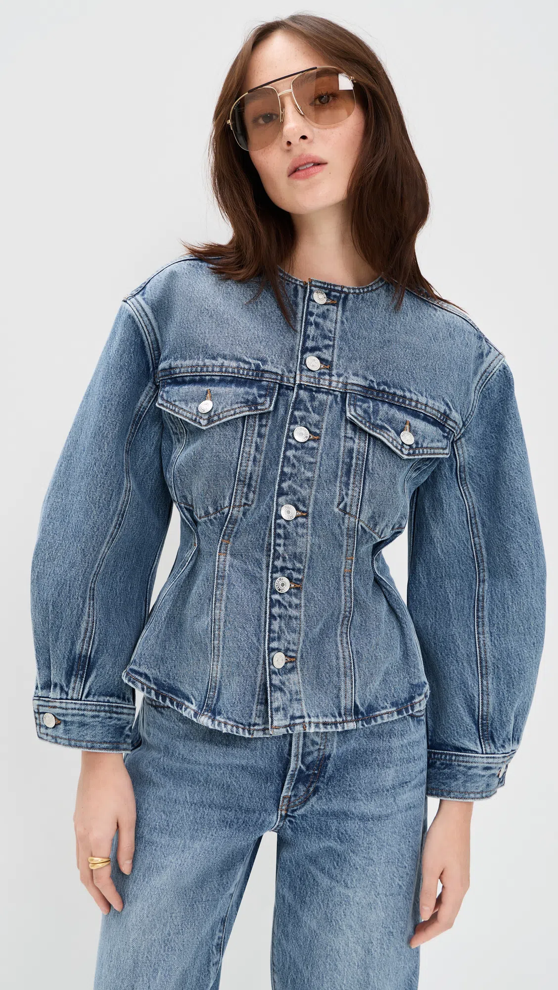 MOTHER Denim Honor Roll Shirt In Blue