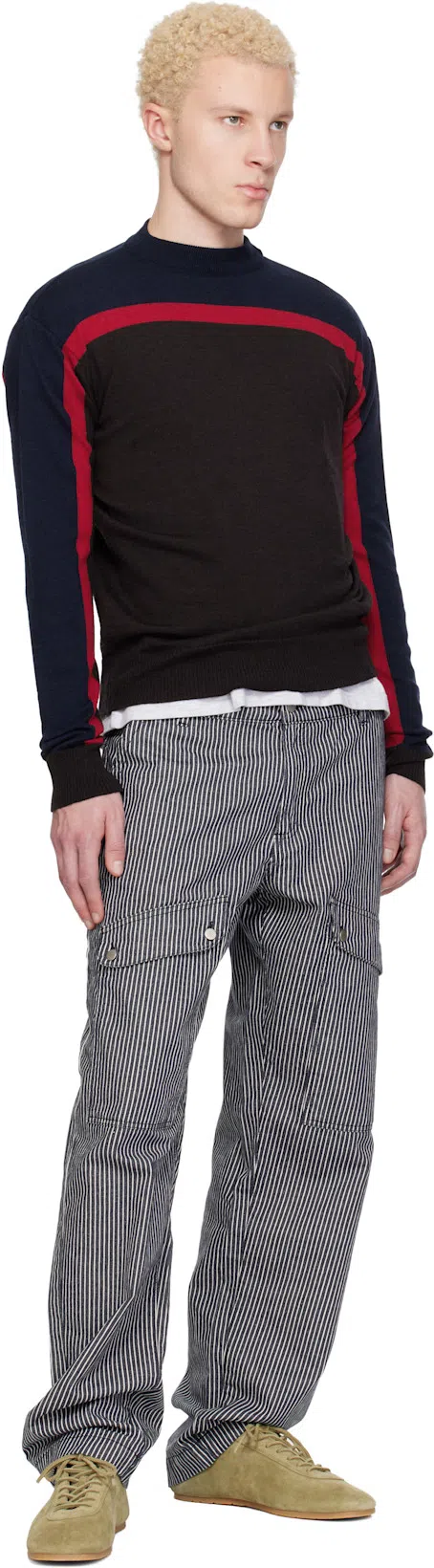 DRIES VAN NOTEN Sneakers Contrast Stitching Low Top Rubber Sole In Black