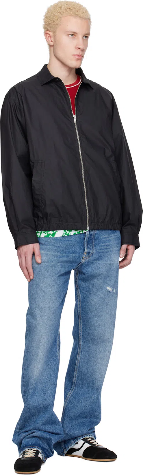 DRIES VAN NOTEN Sneakers Contrast Stitching Low Top Rubber Sole In Black