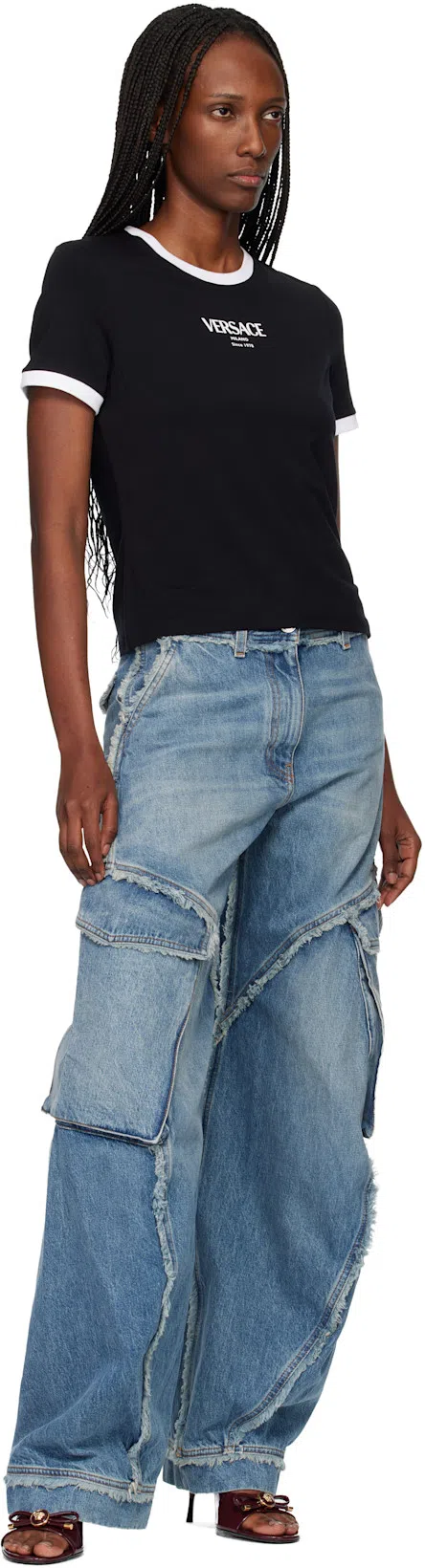 VERSACE Nappa Leather Sandals Strappy Design Ankle Strap In Animal Print