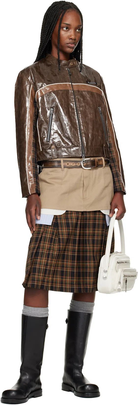 ACNE STUDIOS Women Black Boots With Embossed Logo On The Side In Leather Woman