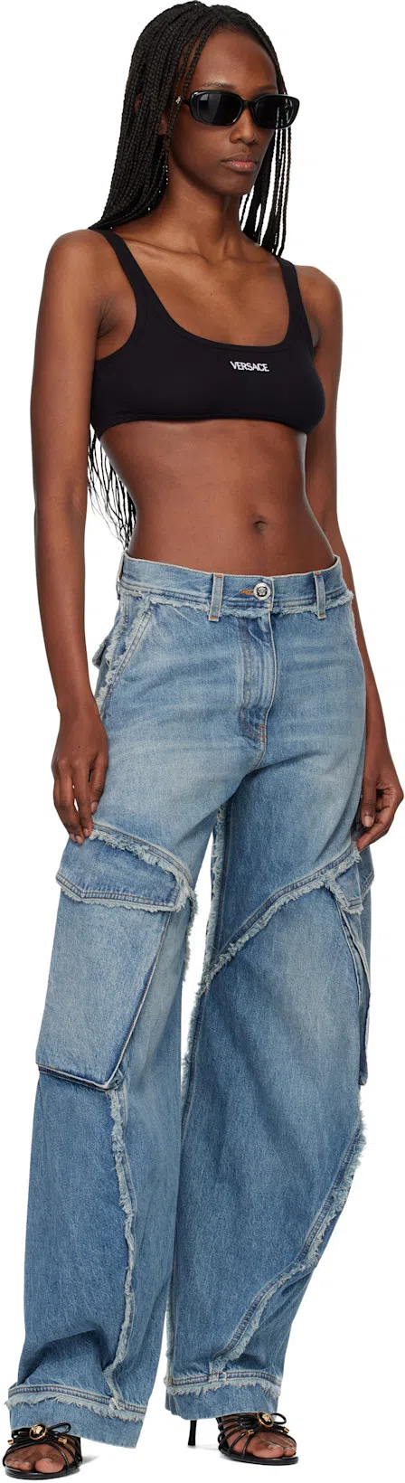 VERSACE Nappa Leather Sandals Strappy Design Ankle Strap In Animal Print