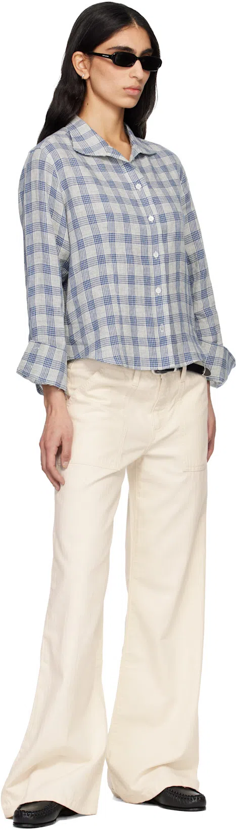 JEANERICA Guell Pants Chevron Ecru In Neutral