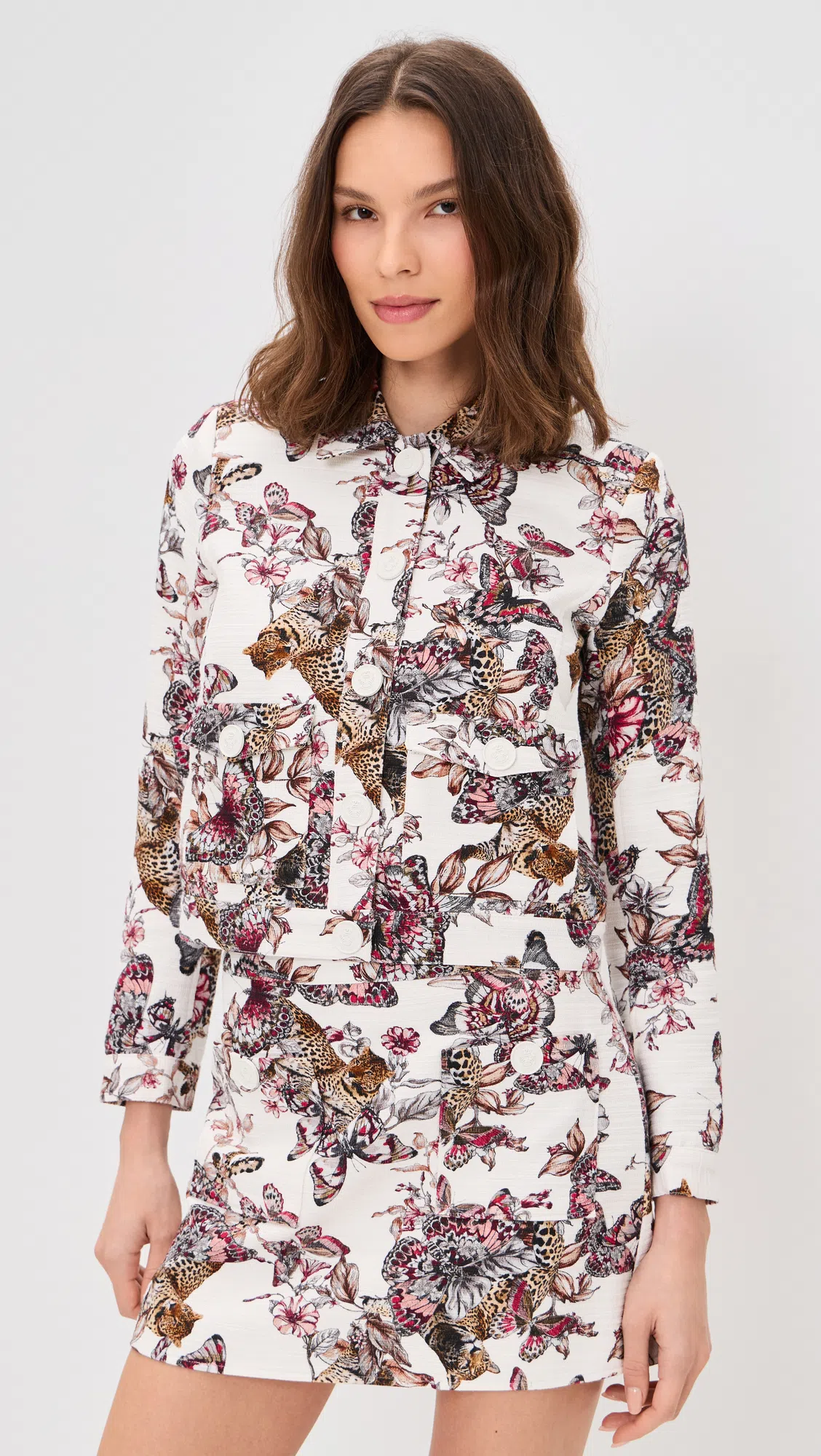 L'AGENCE Cyra Low Rise Mini Skirt In Multi