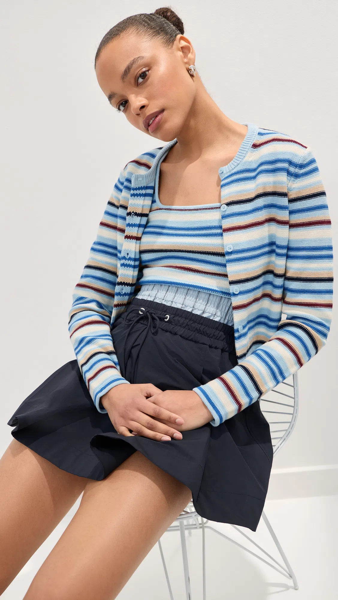 AMANU Kibera Embellished Leather Sandals In Black