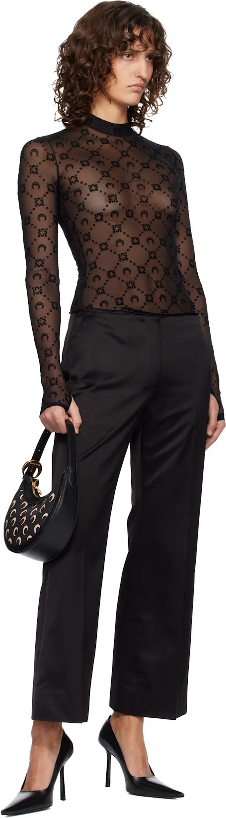 VICTORIA BECKHAM Black Victoria Stiletto 100 Leather Heels