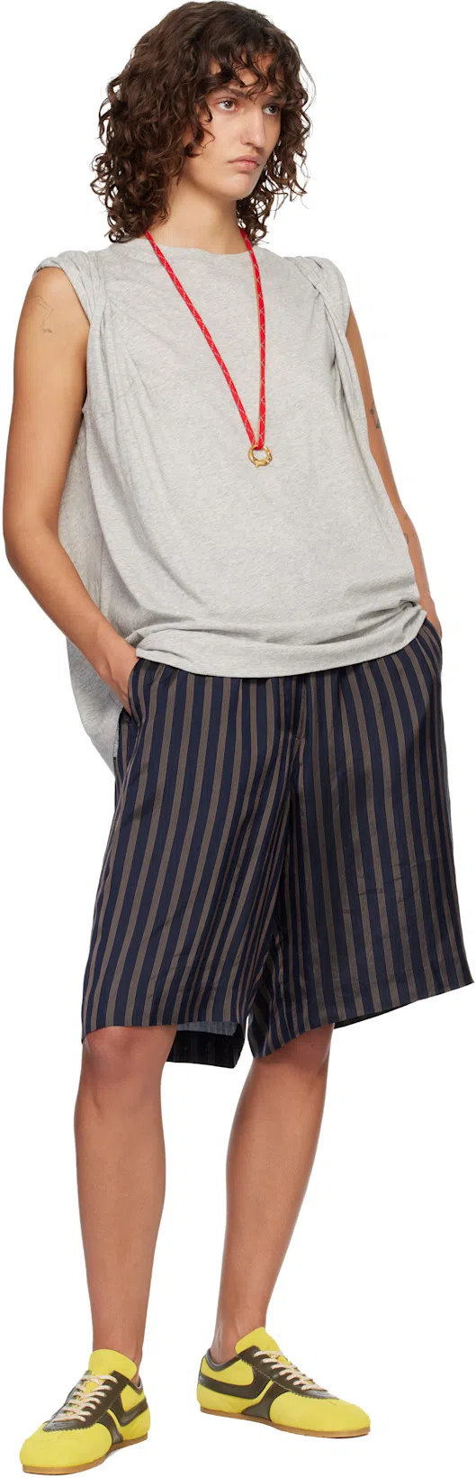 DRIES VAN NOTEN Suede Sneakers Low Profile Rubber Sole In Multi