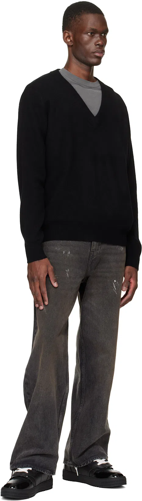 OUR LEGACY Mens Worn Black Boxy Short-sleeve Cotton-jersey T-shirt In Gray