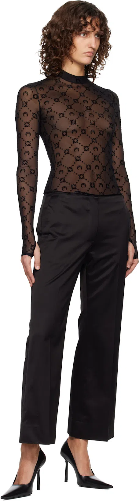 VICTORIA BECKHAM Black Victoria Stiletto 100 Leather Heels