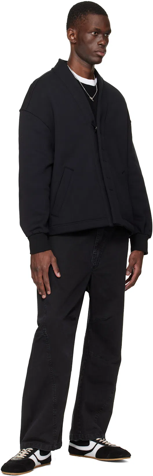 DRIES VAN NOTEN Sneakers Contrast Stitching Low Top Rubber Sole In Black