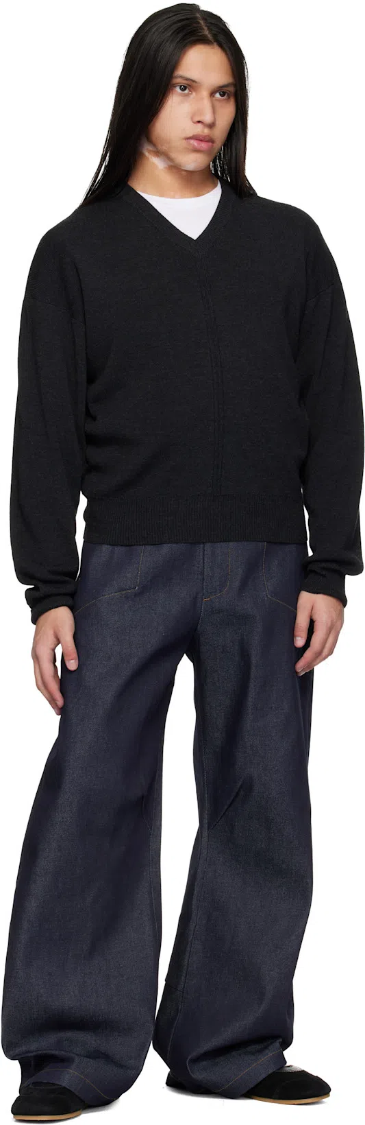 DRIES VAN NOTEN Sneakers Contrast Stitching Low Top Rubber Sole In Black