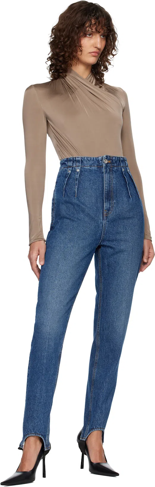 VICTORIA BECKHAM Black Victoria Stiletto 100 Leather Heels