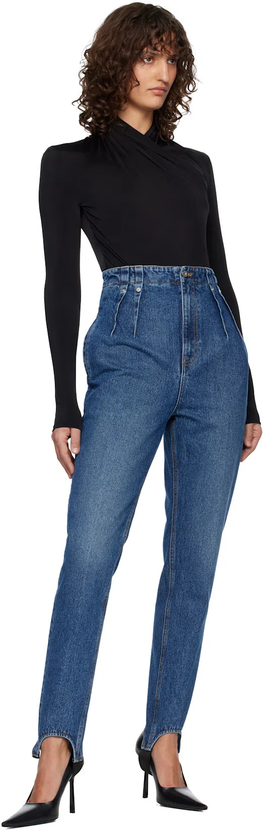 VICTORIA BECKHAM Black Victoria Stiletto 100 Leather Heels