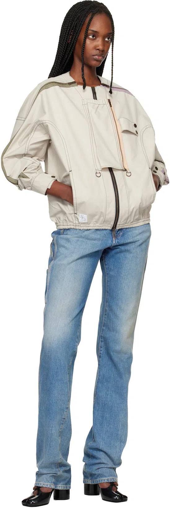 MAISON MARGIELA Tabi Sandals In Brushed Leather In Black