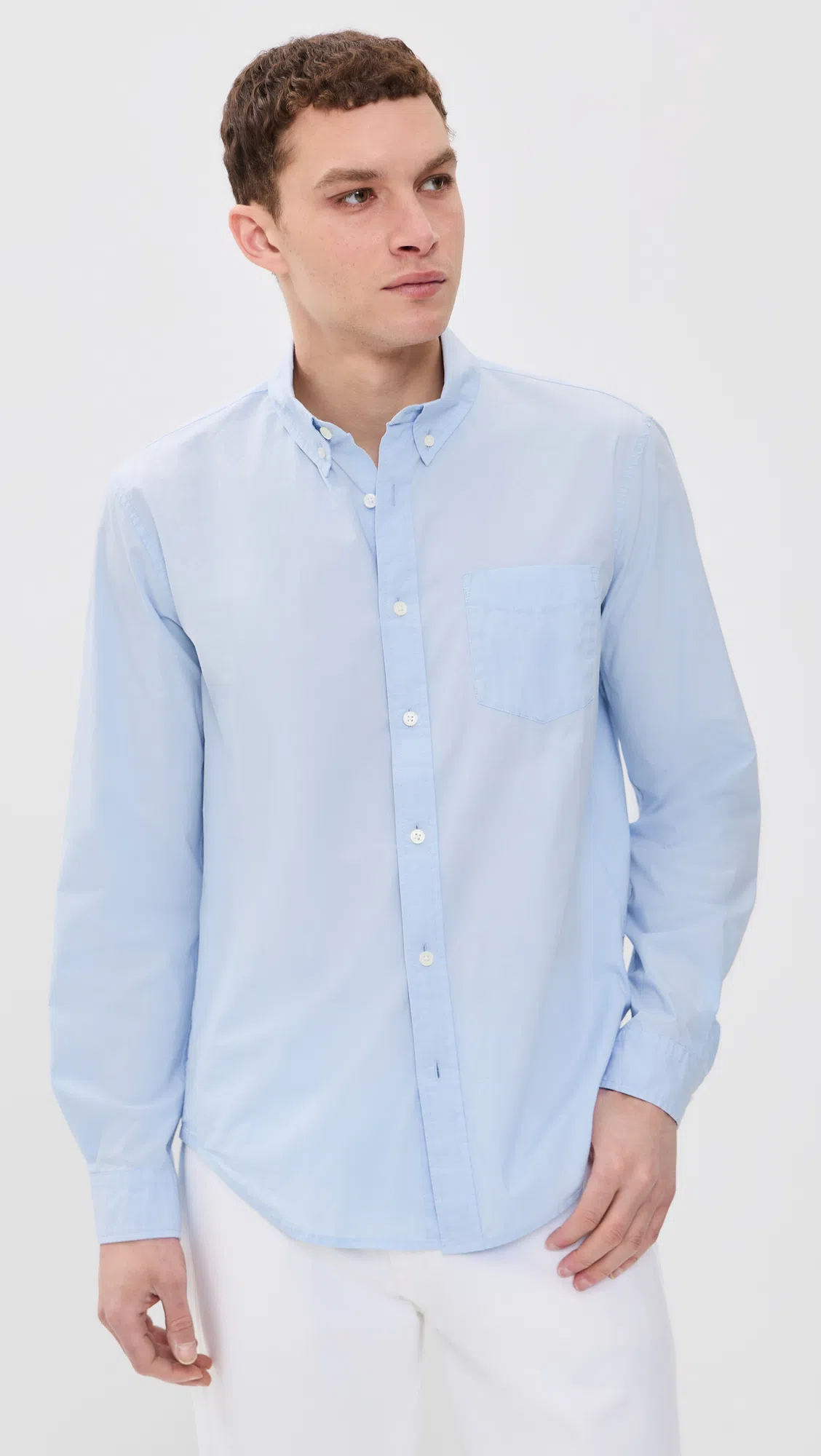 ALEX MILL Mill Shirt In Paper Poplin In Calm Blue