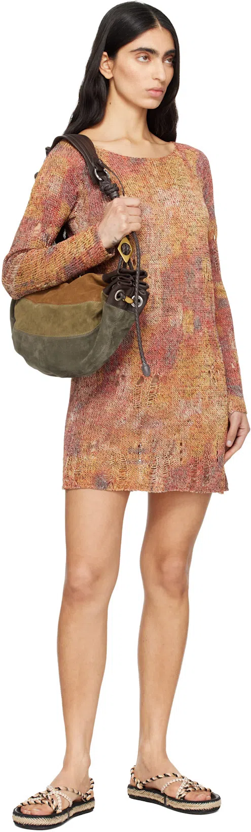 ISABEL MARANT Womens Multicolor Khaki Maia Medium Suede Shoulder Bag