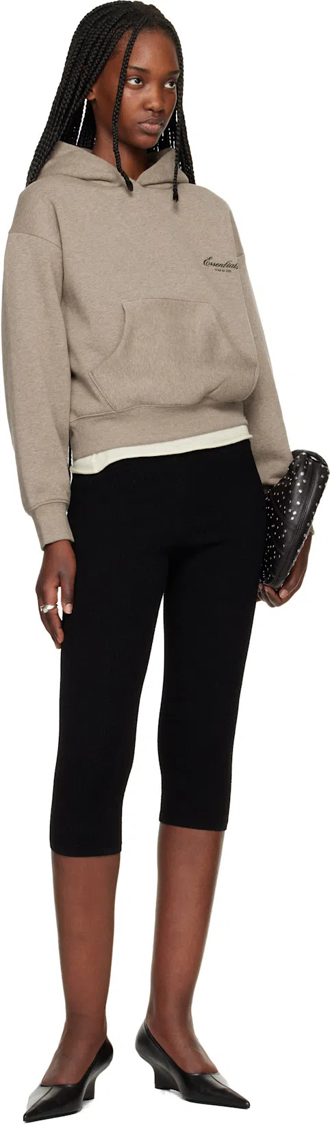 LEMAIRE Dark Chocolate Studs Dots Mini Fortune Croissant Bag In Brown