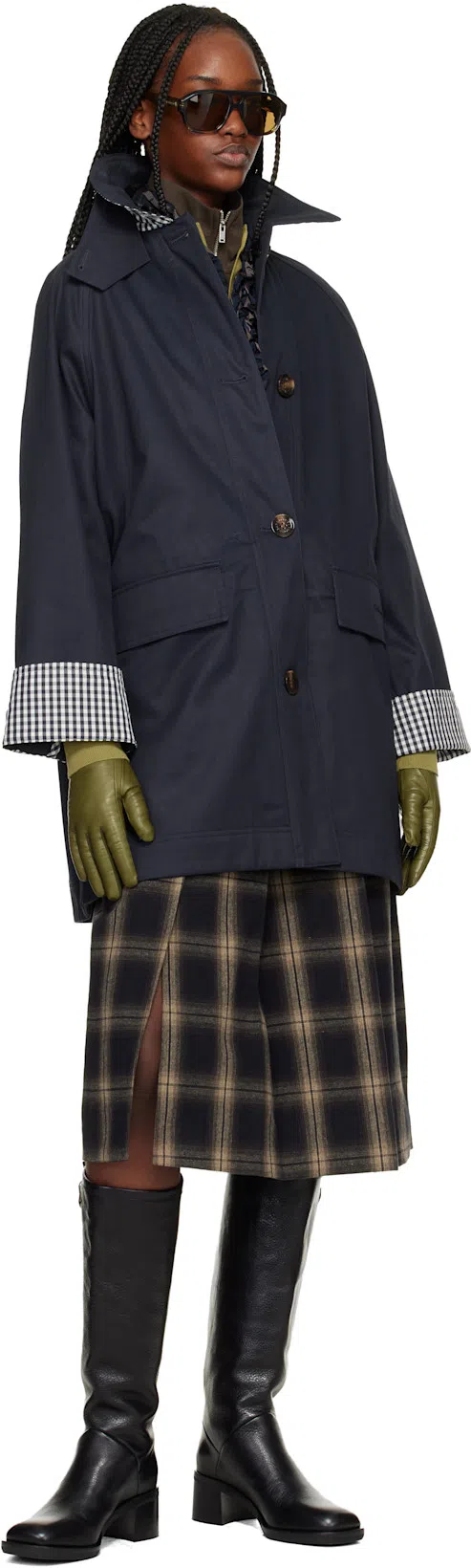 AMI ALEXANDRE MATTIUSSI Green Wool Crewneck Ami De Coeur Cardigan Green In Gold