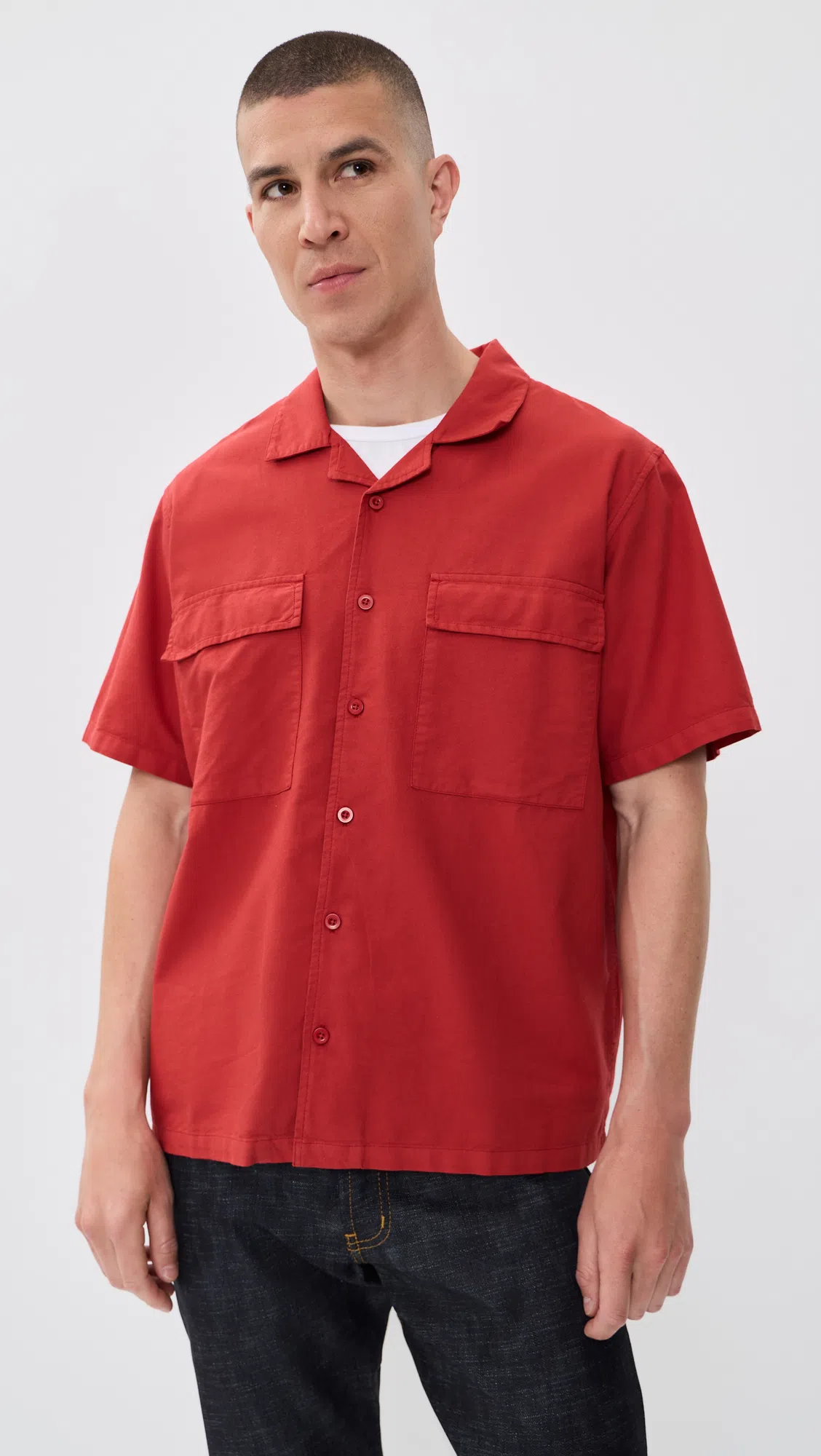 MADEWELL Garment-dyed Allday Crewneck Pocket Tee In Lighthouse