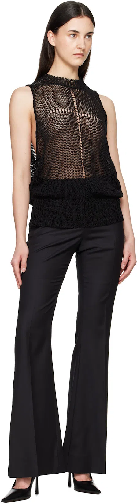 VICTORIA BECKHAM Victoria 100 Leather Pumps In Black