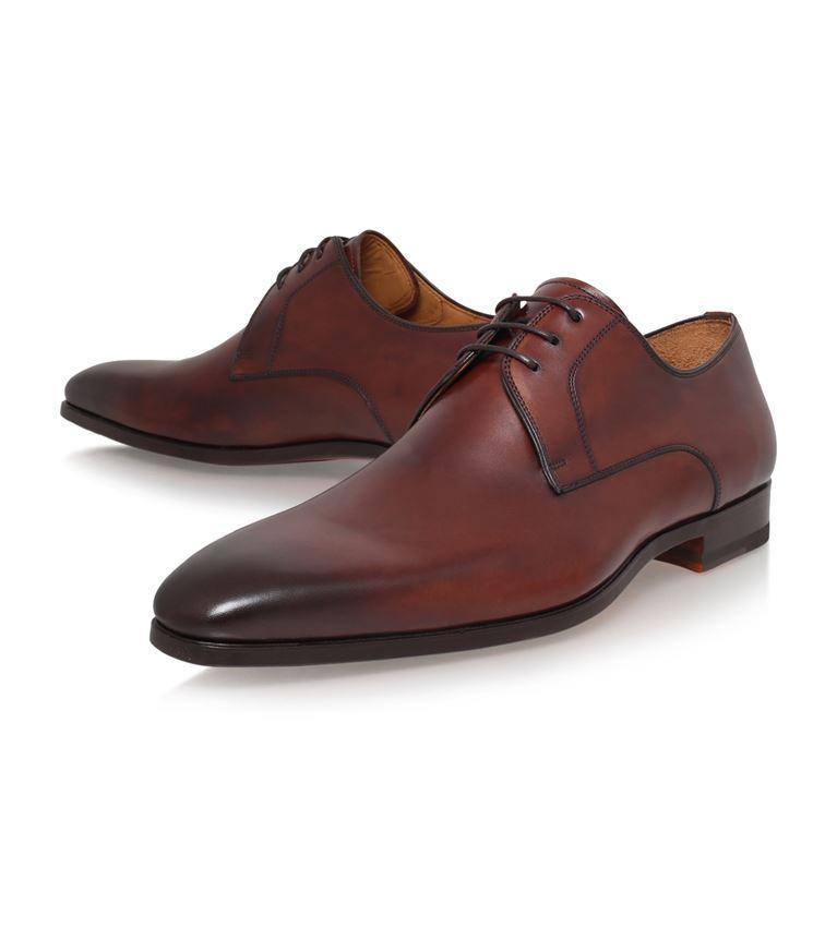 MAGNANNI Roberto Leather Penny Loafers In Black