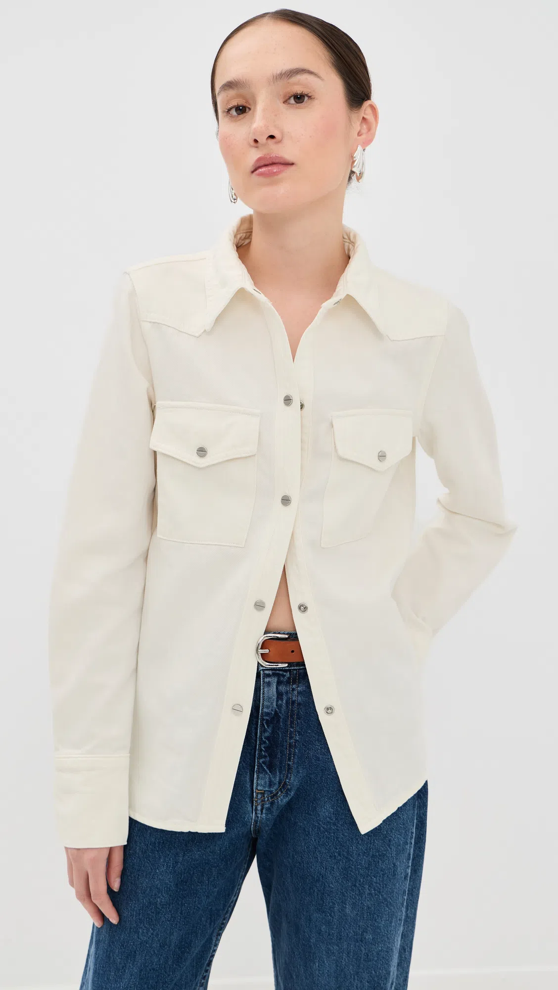RAG & BONE The Essential Rib Short Sleeve Crew Tee White