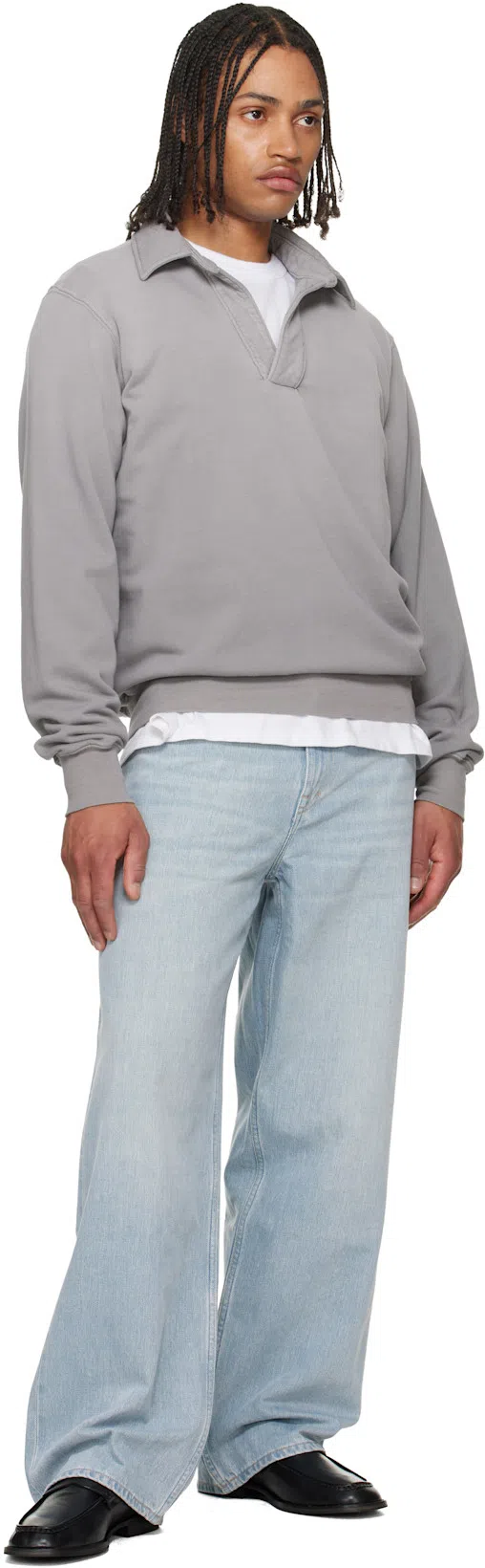 OUR LEGACY Vast Cut High-waisted Wide-leg Cotton Denim Jeans In Pale Coast Wash Blue