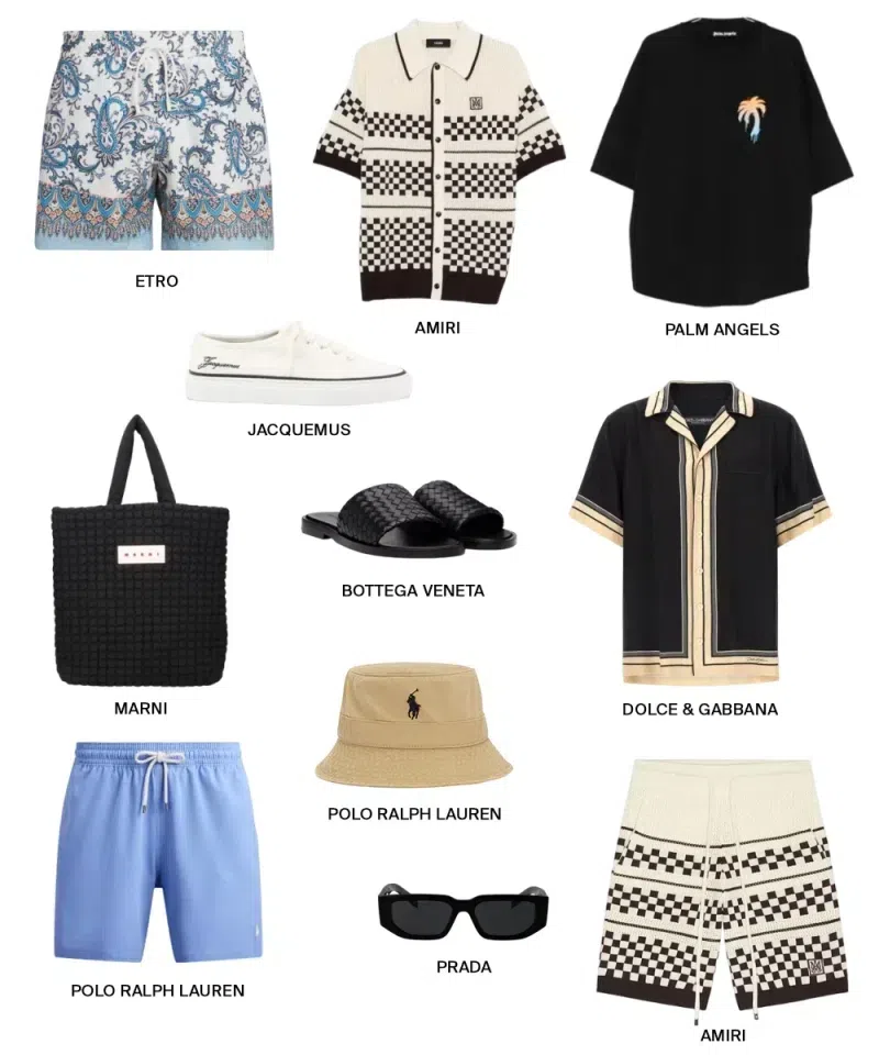 ETRO Men Powder Blue Paisley Ramage-printed Swim Shorts In White