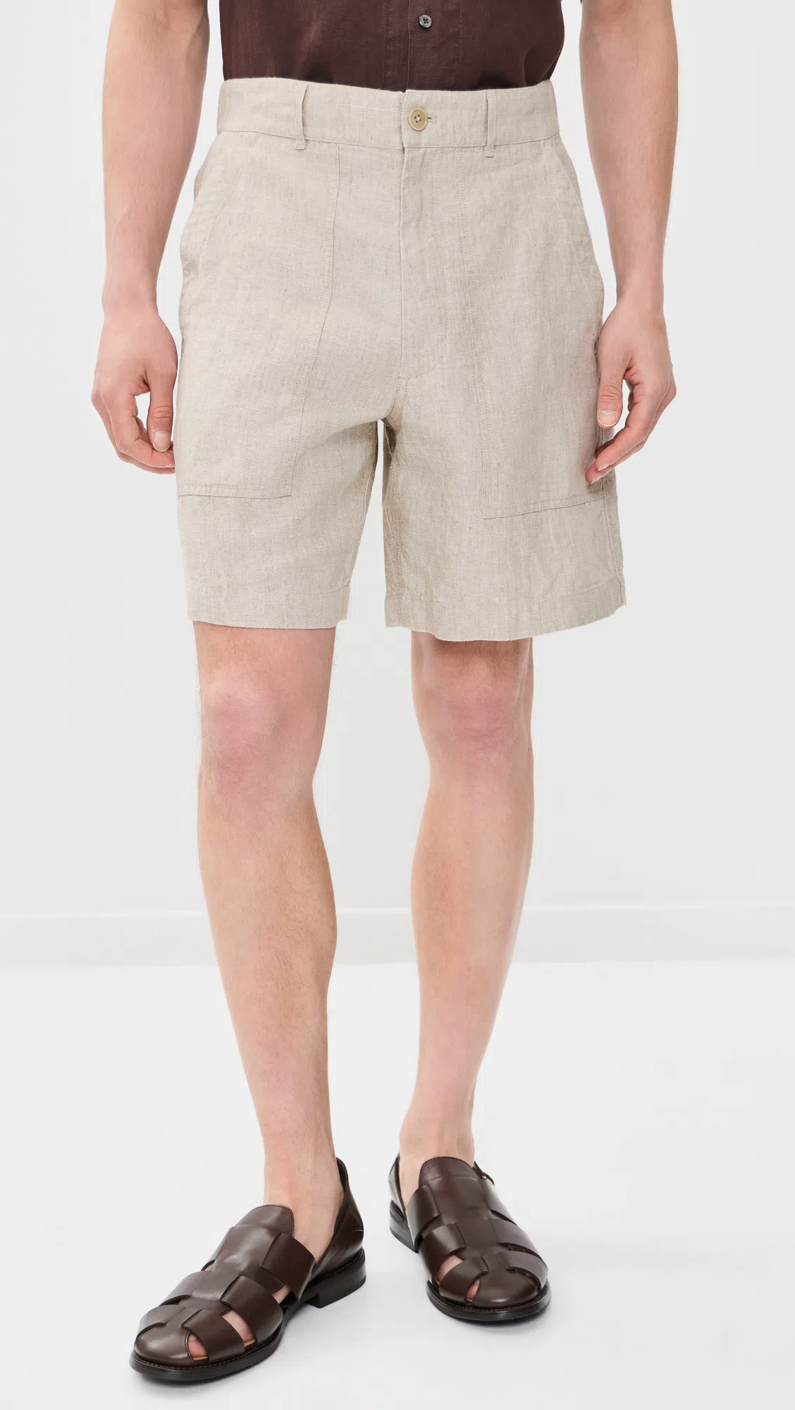 ALEX MILL Pull On Field Shorts In Flax Linen 19 Flax In Neutral