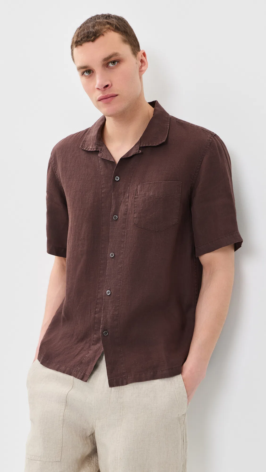 ALEX MILL Pull On Field Shorts In Flax Linen 19 Flax In Neutral
