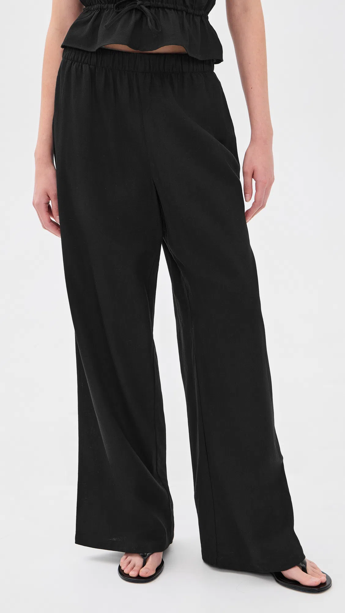 PAIGE Jude Wide Leg Pants In Black