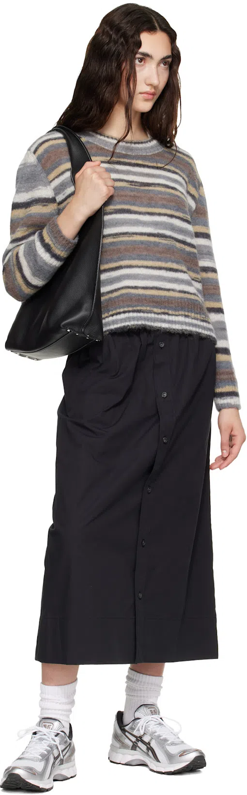A.P.C. Shoulder Bag Shopper Dual Handles Texture In Black