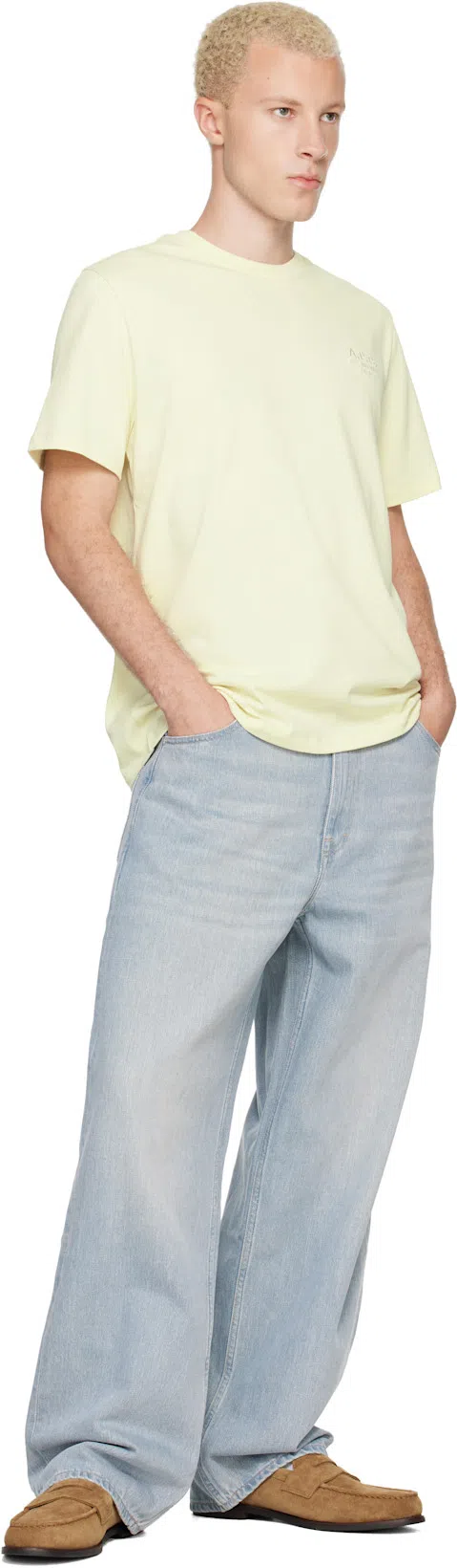 OUR LEGACY Vast Cut High-waisted Wide-leg Cotton Denim Jeans In Pale Coast Wash Blue