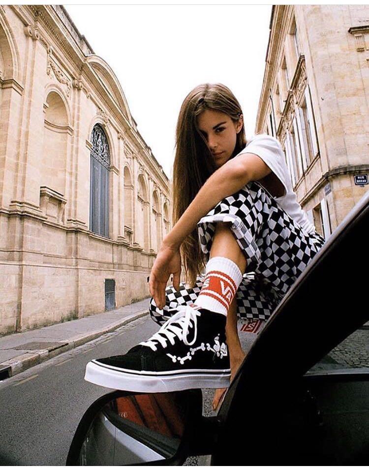 VANS Women's Classic Checkerboard Slip-on Sneaker In Black/off White, Women's At Urban Outfitters