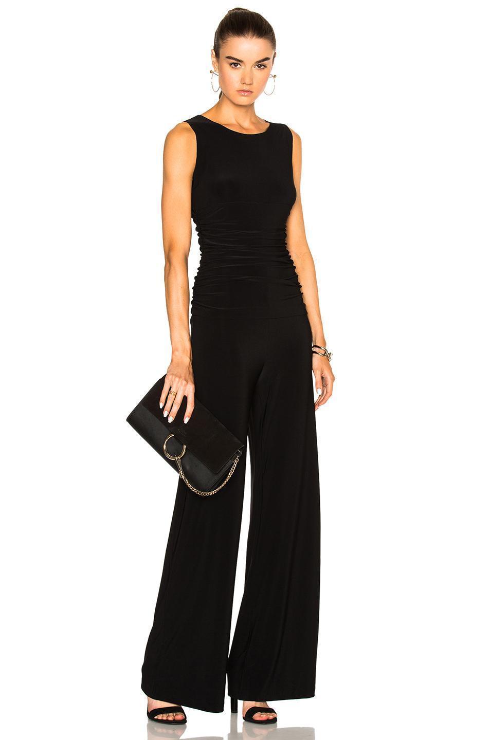NORMA KAMALI Women's Sleeveless Jumpsuit Black