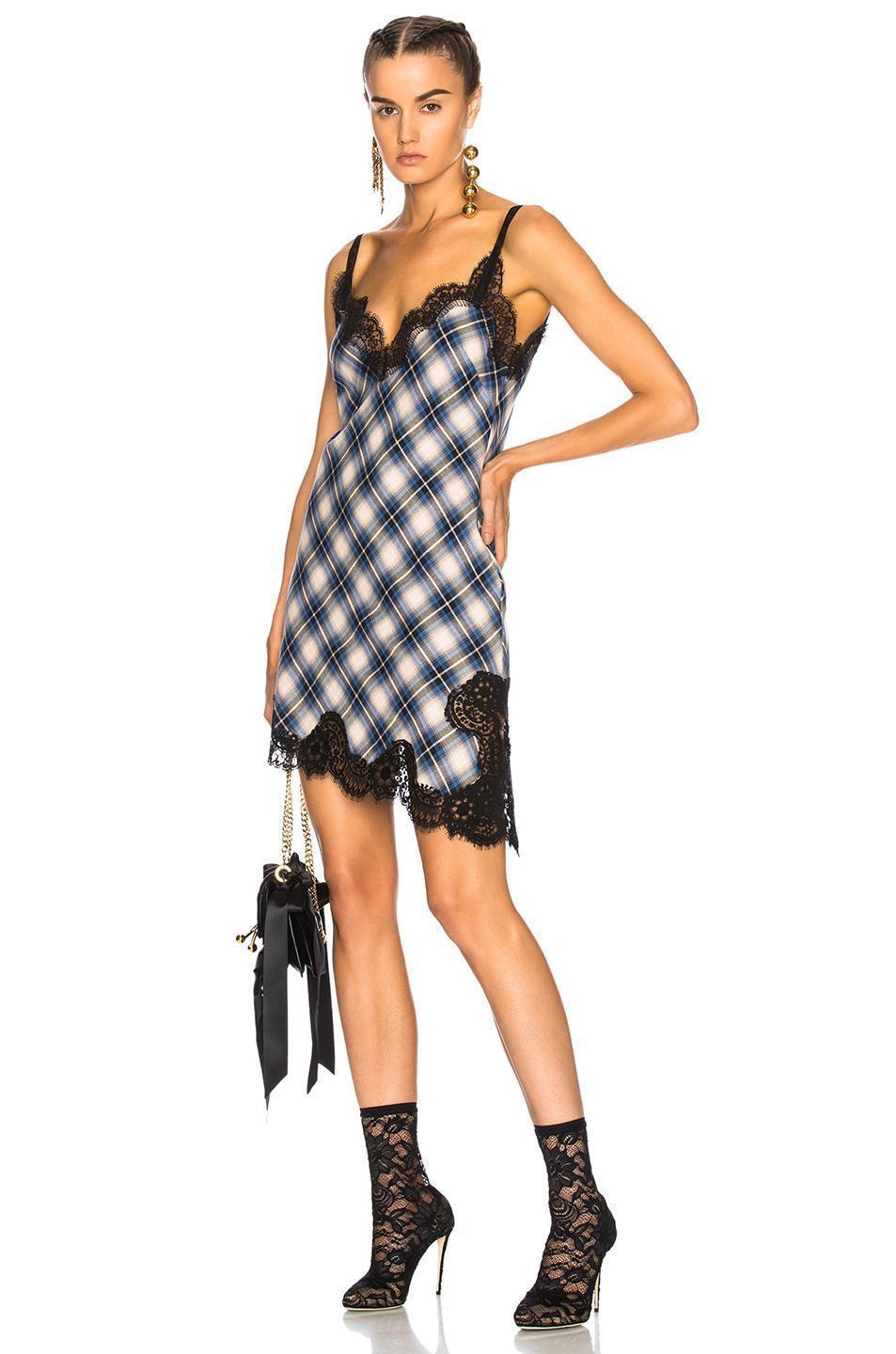 DOLCE & GABBANA Black Ankle Boot In Stretch Lace And Gros Grain