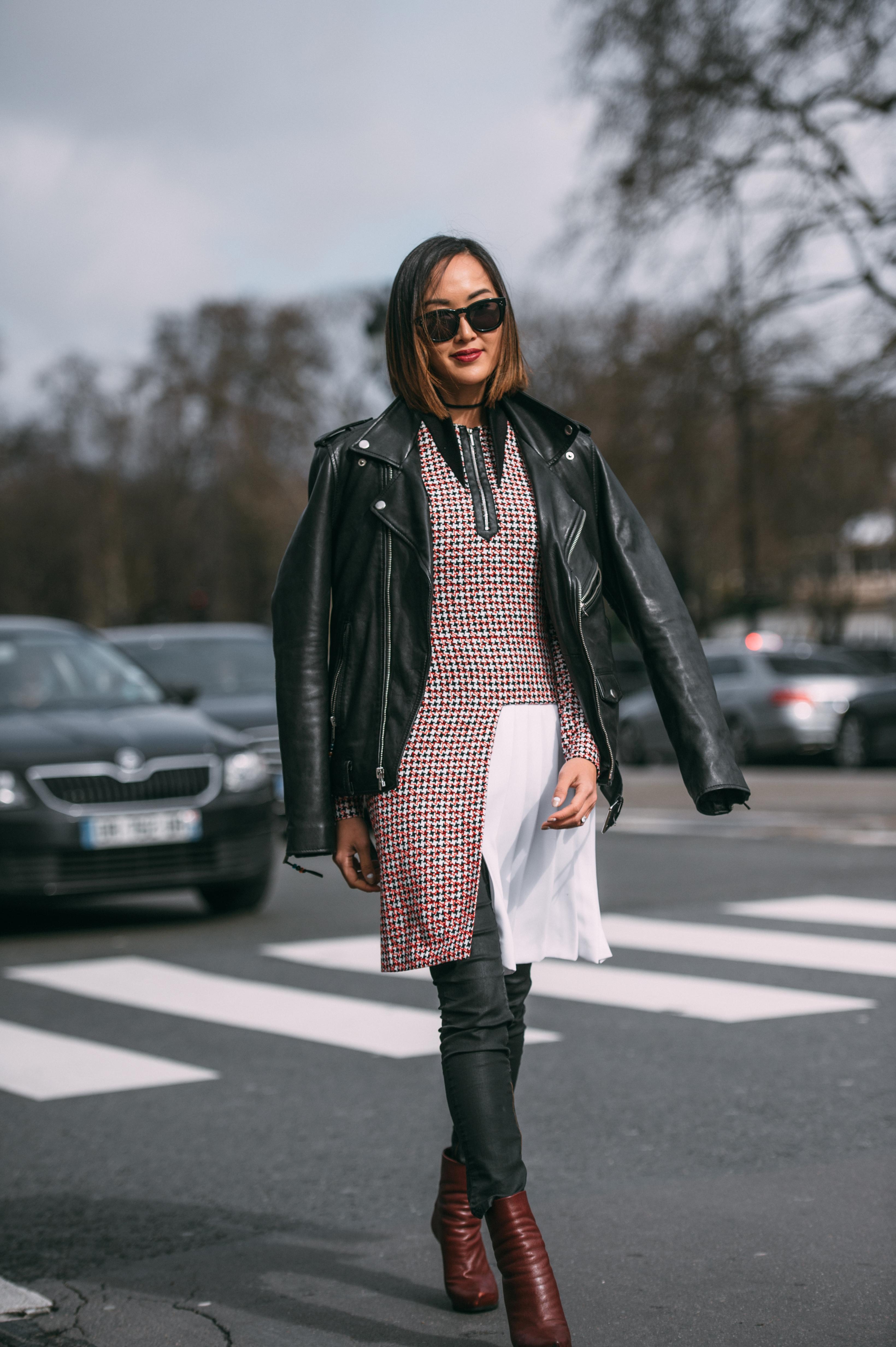 SAINT LAURENT Black Leather Motorcycle Biker Jacket