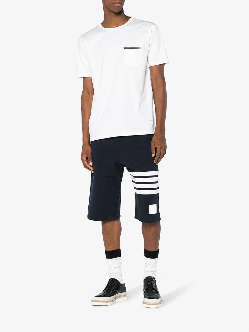 THOM BROWNE White Medium Weight Cotton Jersey T-shirt
